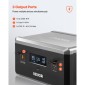 VEVOR Extra Battery for Portable Power Station, 2160Wh LiFePO4 Extra Expansion Battery με 3 θύρες εξόδου για οικιακή χρήση, υπαίθριο κάμπινγκ, οδικά ταξίδια, RVs, έκτακτες ανάγκες
