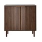 Έπιπλο VEVOR Coffee Bar, Τραπέζι Coffee Bar με αυλακώσεις Mid Century με χώρο αποθήκευσης 2 επιπέδων, ντουλάπι σε μπουφέ με πόρτα αχυρώνα, μπουφές μπουφέ για σαλόνι, είσοδος, 80 x 37,5 x 80 cm Καρυδιά