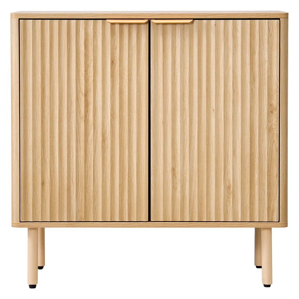 Ντουλάπα καφέ VEVOR Coffee Bar, Mid Century Fluted Coffee Bar Τραπέζι με χώρο αποθήκευσης 2 επιπέδων, ντουλάπι σε μπουφέ με 2 πόρτες αχυρώνα, μπουφές μπουφέ για σαλόνι, είσοδος, 80 x 37,5 x 80 cm, δρυς