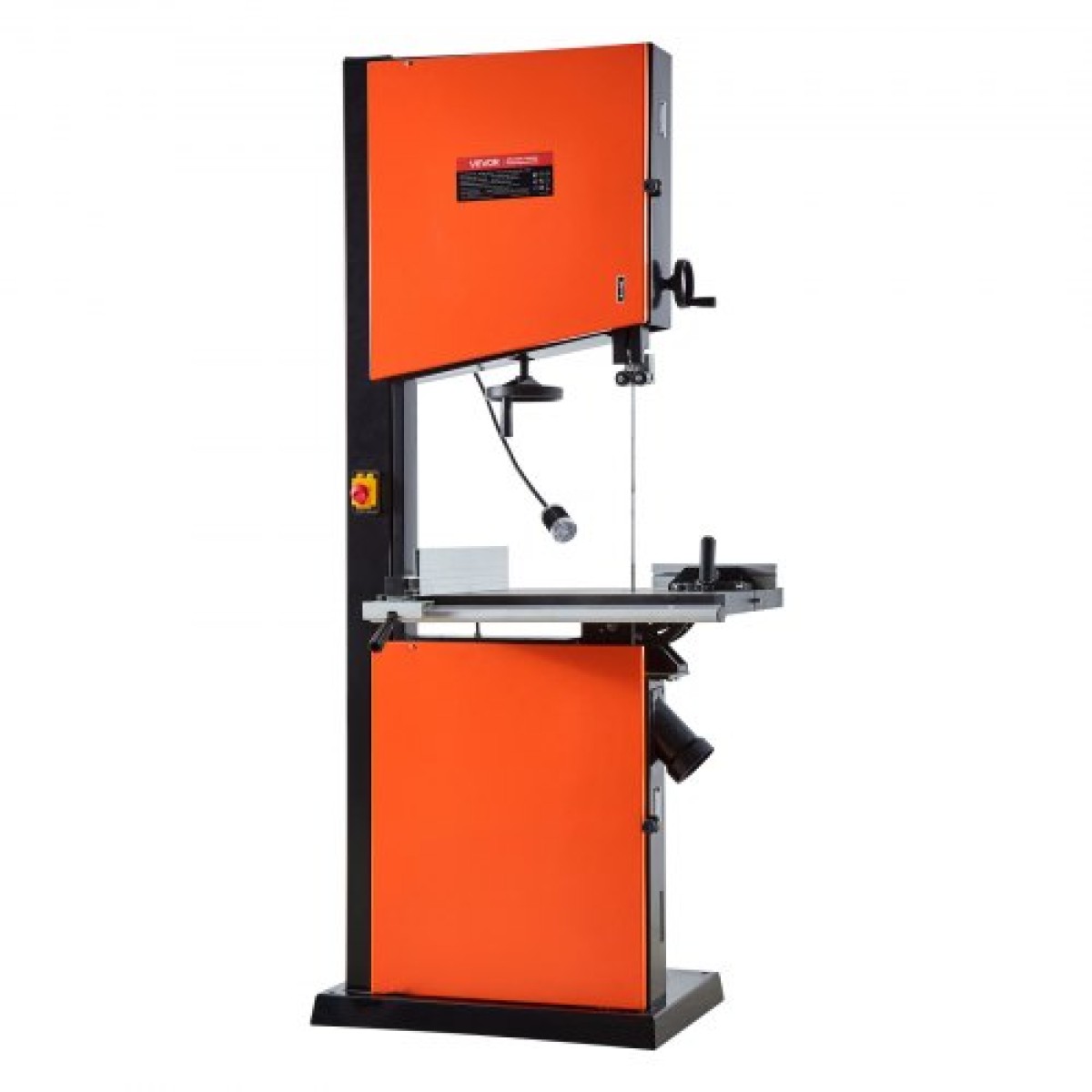 VEVOR Ξυλουργική πριονοκορδέλα, 457 mm, Πριόνι ταινίας με κινητήρα 2240W 3HP, Μέγιστο ύψος κοπής 406 mm, Τραπέζι από χυτοσίδηρο 690 x 510 mm, με φως εργασίας 360°, μετρητή κοπής, φράχτη, πριόνι ταινίας για κατεργασία ξύλου