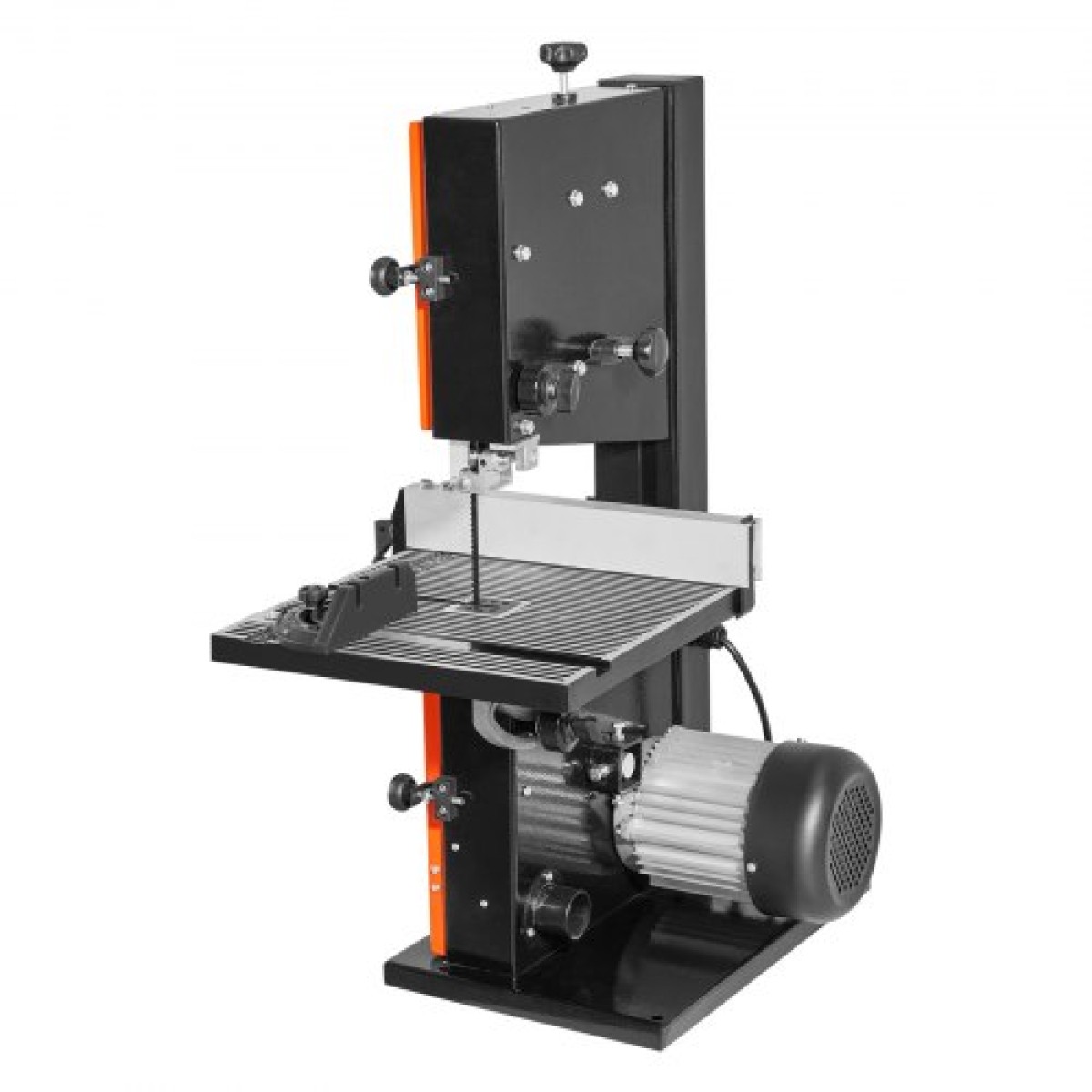 Πριόνι ταινίας VEVOR, 229 mm, Πριόνι πάγκου επεξεργασίας ξύλου με μοτέρ 373W 1/2 HP, Μέγιστο ύψος κοπής 90 mm, Τραπέζι από χυτό αλουμίνιο 300 x 300 mm, εύρος κλίσης 0-45°, με μετρητή πλάτης, φράχτη, για επεξεργασία ξύλου