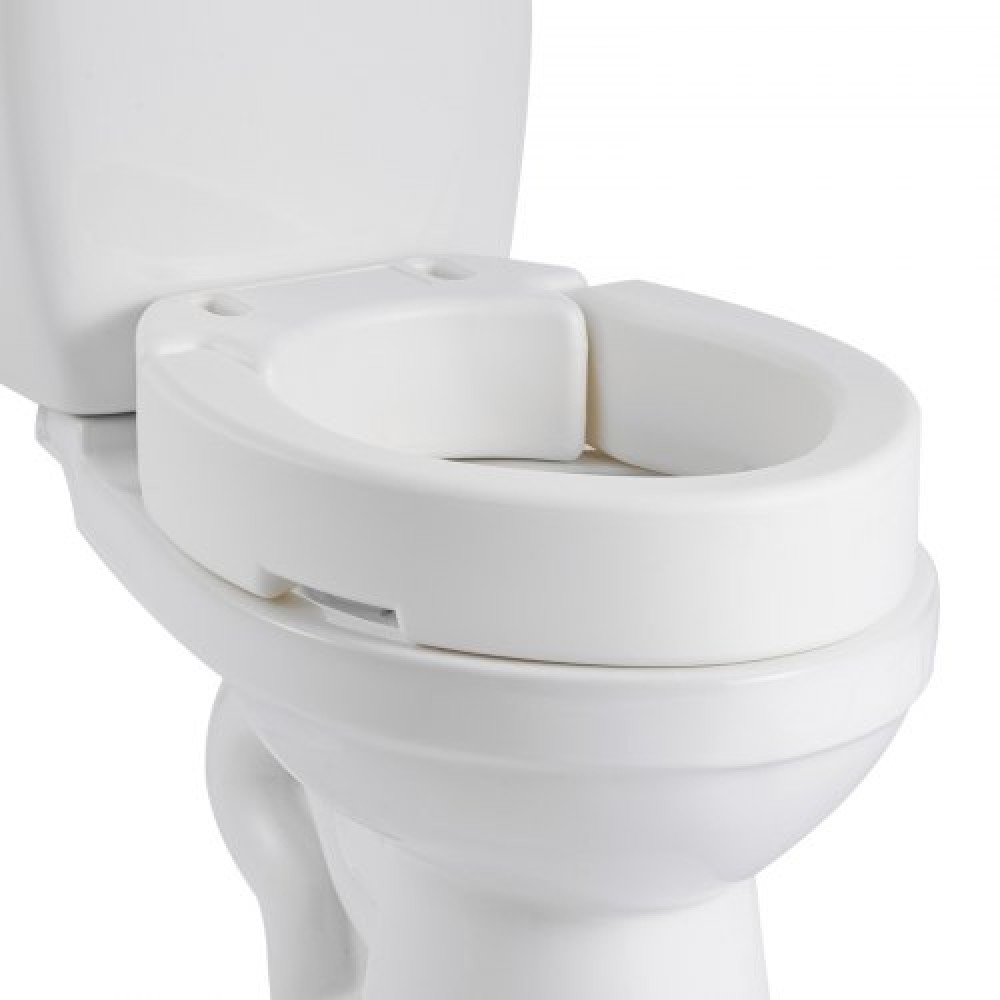 VEVOR Raised Toilet Seat, 136.1 kg Load Capacity, 88.9 mm Lift Height, Commode Elevated Toilet Seat Riser with Enlarged Opening for Seniors, Elderly, Handicap, Disabled, Adults, Fits Elongated Bowl