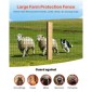 VEVOR Farm Fence, 1 x 25 m, 2 x 4 in Mesh Περίφραξη από γαλβανισμένο ατσάλινο σύρμα 2,1 mm για βοοειδή, γουρούνια και πρόβατα, βαρέως τύπου περίφραξη ζωικού κεφαλαίου με επίστρωση βινυλίου για περιβλήματα ζώων, σύρμα κλουβιού, φράχτες κήπου, πράσινο