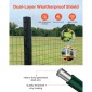 VEVOR Farm Fence, 1 x 25 m, 2 x 4 in Mesh Περίφραξη από γαλβανισμένο ατσάλινο σύρμα 2,1 mm για βοοειδή, γουρούνια και πρόβατα, βαρέως τύπου περίφραξη ζωικού κεφαλαίου με επίστρωση βινυλίου για περιβλήματα ζώων, σύρμα κλουβιού, φράχτες κήπου, πράσινο