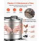 VEVOR Chicken Plucker Machine, 400mm Drum, 500W & 230RPM Electric Chicken Plucking Machine με 114 μαλακά δάχτυλα & τροχούς μεταφοράς, αφαίρεση φτερού από ανοξείδωτο χάλυβα για επεξεργασία 1-2 νεοσσών μία φορά