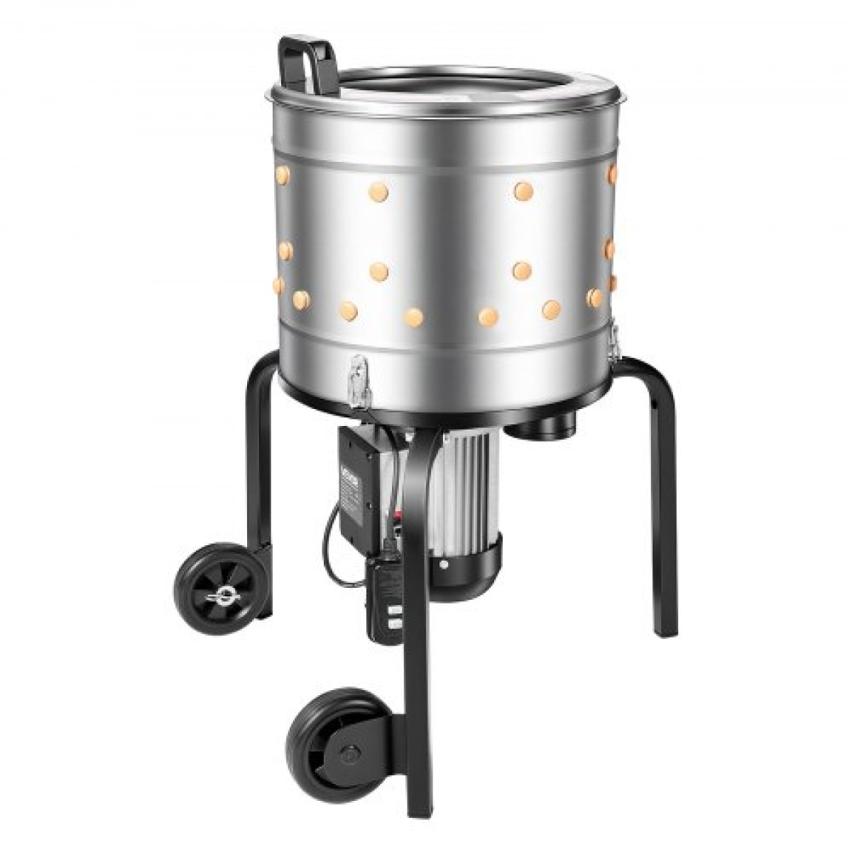 VEVOR Chicken Plucker Machine, 400mm Drum, 500W & 230RPM Electric Chicken Plucking Machine με 114 μαλακά δάχτυλα & τροχούς μεταφοράς, αφαίρεση φτερού από ανοξείδωτο χάλυβα για επεξεργασία 1-2 νεοσσών μία φορά