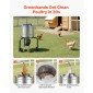 VEVOR Chicken Plucker Machine, 400mm Drum, 500W & 230RPM Electric Chicken Plucking Machine με 114 μαλακά δάχτυλα & τροχούς μεταφοράς, αφαίρεση φτερού από ανοξείδωτο χάλυβα για επεξεργασία 1-2 νεοσσών μία φορά