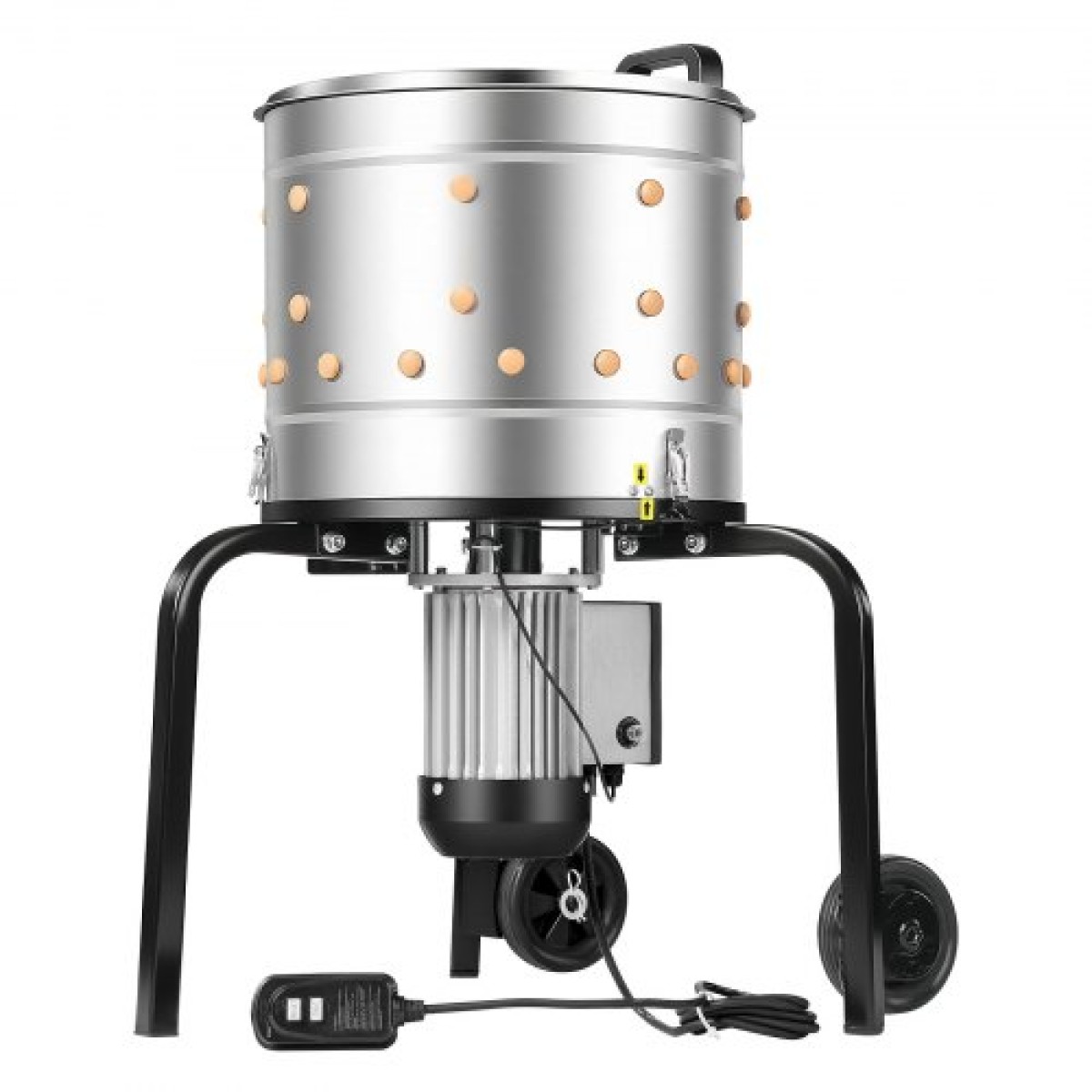 VEVOR Chicken Plucker Machine, 400mm Drum, 500W & 230RPM Electric Chicken Plucking Machine με 114 μαλακά δάχτυλα & τροχούς μεταφοράς, αφαίρεση φτερού από ανοξείδωτο χάλυβα για επεξεργασία 1-2 νεοσσών μία φορά