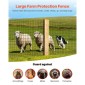 VEVOR Farm Fence, 122cm x 15,2m, 2 x 4 in Mesh 14 Gauge Περίφραξη από γαλβανισμένο ατσάλινο σύρμα για βοοειδή, γουρούνια και πρόβατα , Περιφράξεις ζώων με επίστρωση βινυλίου βαρέως τύπου για περιβλήματα ζώων, σύρμα κλουβιού, φράχτες κήπου