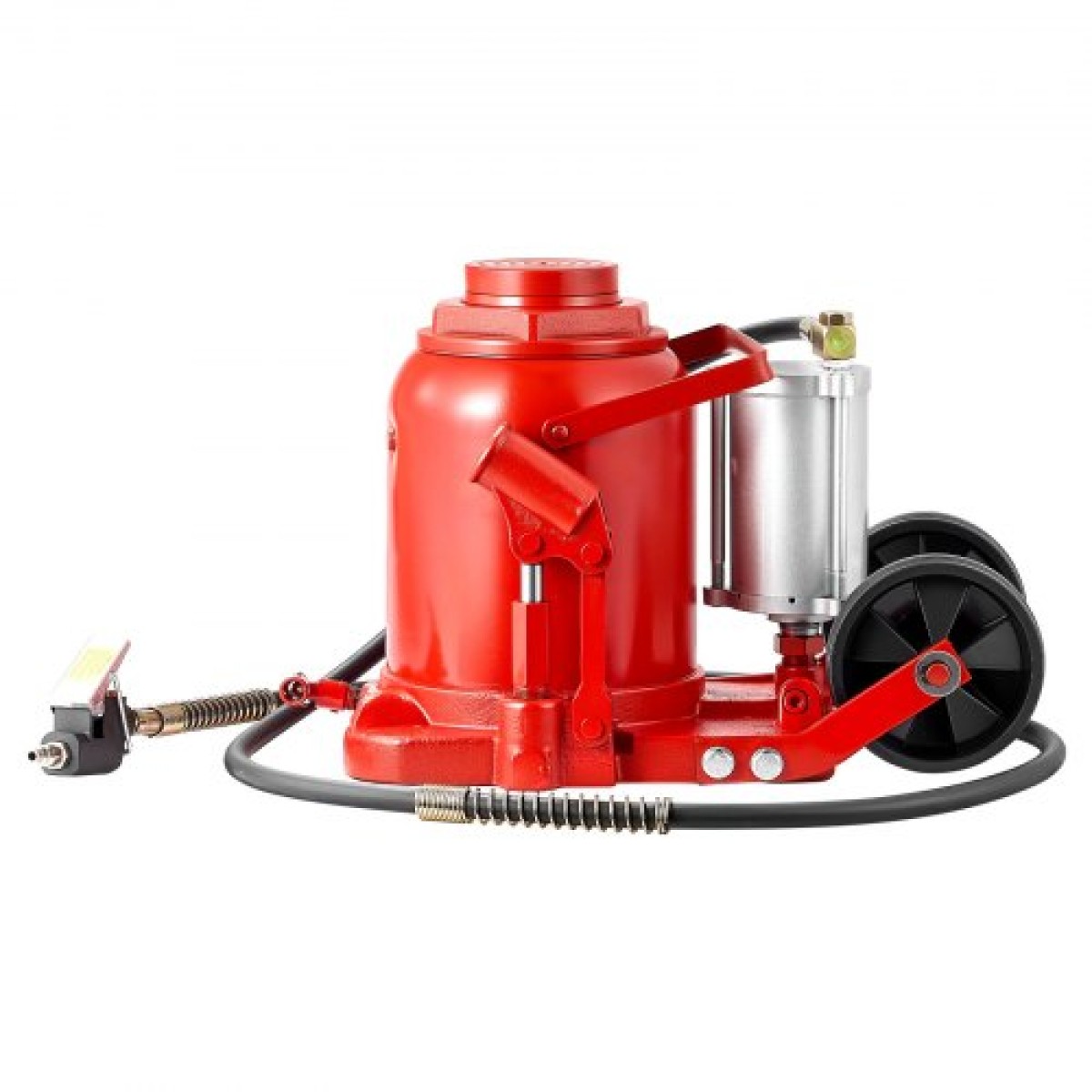 VEVOR Air Hydraulic Bottle Jack, 50 Ton (110231,5 lbs) Χωρητικότητα, Εύρος ανύψωσης 265-410 mm, Πνευματικός/Χειροκίνητος συγκολλημένος γρύλος φιάλης βαρέως τύπου με αντλία για SUV, Pickup, Truck, RV, Auto Repair, Red