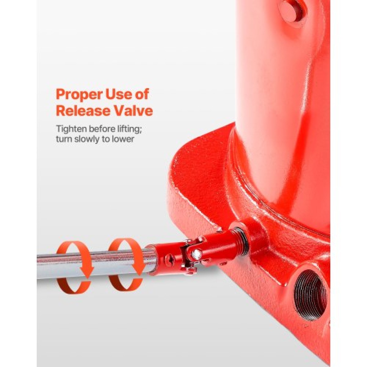 VEVOR Air Hydraulic Bottle Jack, 50 Ton (110231,5 lbs) Χωρητικότητα, Εύρος ανύψωσης 265-410 mm, Πνευματικός/Χειροκίνητος συγκολλημένος γρύλος φιάλης βαρέως τύπου με αντλία για SUV, Pickup, Truck, RV, Auto Repair, Red