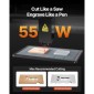 VEVOR 55W CO2 Laser Engraver, 500 x 300 mm, Desktop CO2 Laser Engraver and Cutter Machine με κάμερα 16MP, αντλία νερού, περιστροφικός άξονας, συμβατός με LightBurn CorelDRAW RDWorks, για Ξύλο Ακρυλικό Γυαλί