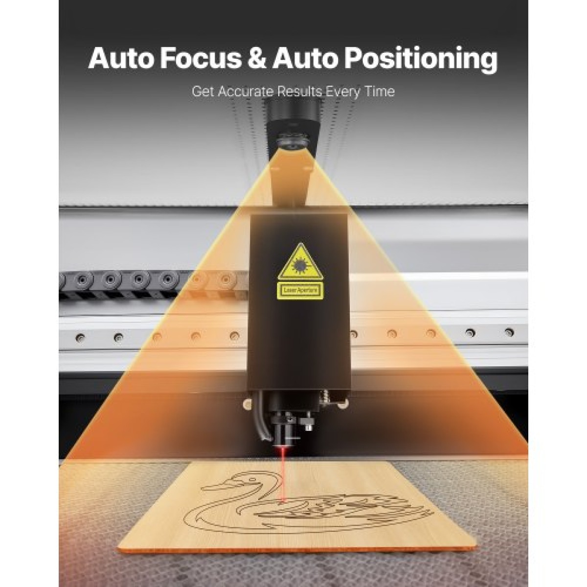 VEVOR 55W CO2 Laser Engraver, 500 x 300 mm, Desktop CO2 Laser Engraver and Cutter Machine με κάμερα 16MP, αντλία νερού, περιστροφικός άξονας, συμβατός με LightBurn CorelDRAW RDWorks, για Ξύλο Ακρυλικό Γυαλί