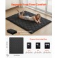 VEVOR Japanese Tatami Mat, Queen Size Πτυσσόμενο Γιαπωνέζικο Στρώμα Τατάμι, Στρώμα Futon με Αποθηκευτική τσάντα & Στερέωμα, Πατάκι δαπέδου 9 στρώσεων για ύπνο, κοιτώνα, διαλογισμός, γιόγκα, 2032 x 1524 x 89 mm, μαύρο