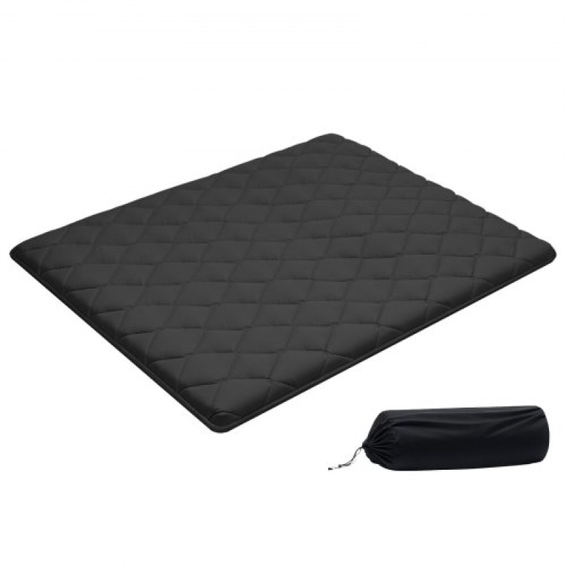 VEVOR Japanese Tatami Mat, Queen Size Πτυσσόμενο Γιαπωνέζικο Στρώμα Τατάμι, Στρώμα Futon με Αποθηκευτική τσάντα & Στερέωμα, Πατάκι δαπέδου 9 στρώσεων για ύπνο, κοιτώνα, διαλογισμός, γιόγκα, 2032 x 1524 x 89 mm, μαύρο