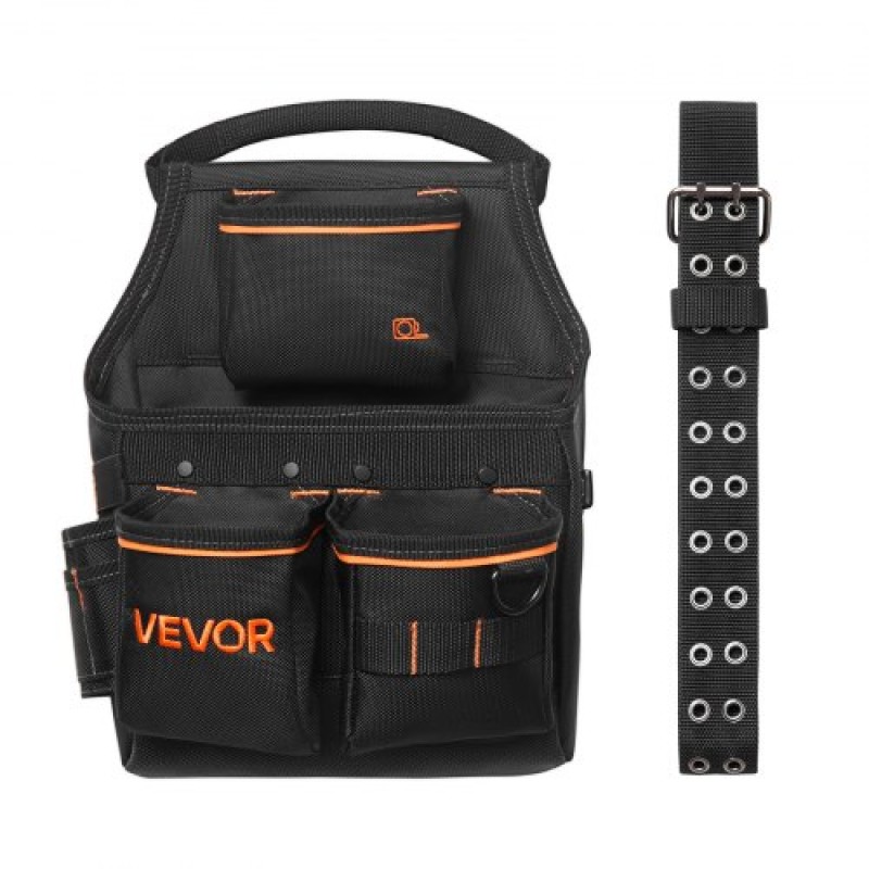 VEVOR Tool Pouch with Belt, 14 Pockets Professional Tool Belt Pouch for men, Heavy Duty Αποσπώμενη ρυθμιζόμενη βοηθητική τσάντα εργασίας για Ηλεκτρολόγο, Ξυλουργό, Κατασκευές, Ρυθμίζει μέση 83 cm έως 127 cm
