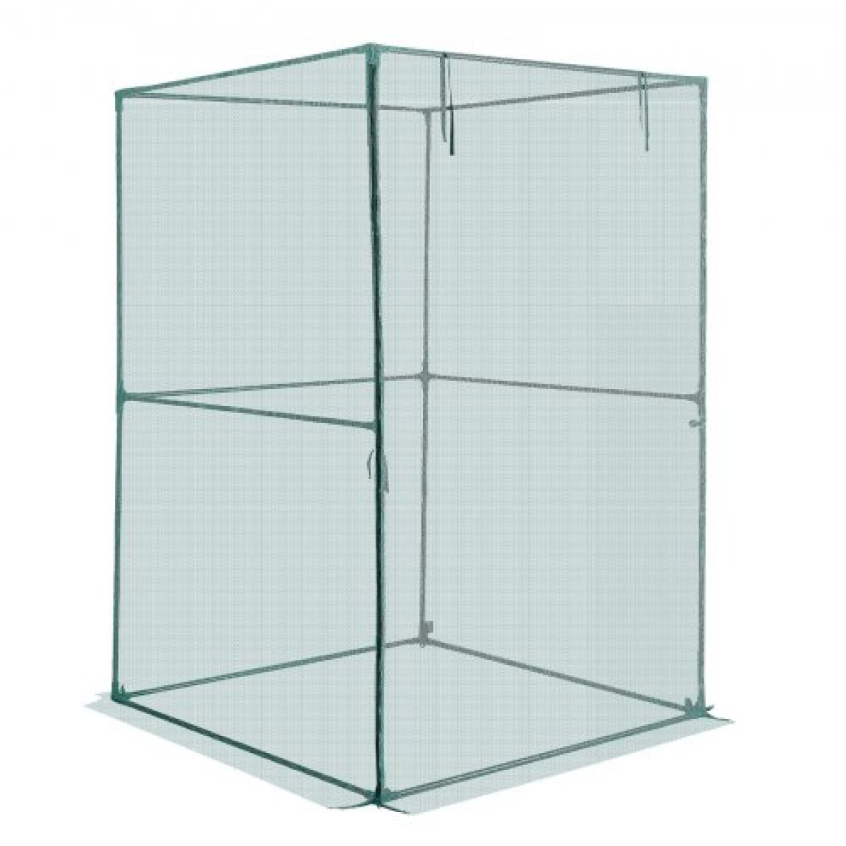 VEVOR Crop Cage, 1,2 x 1,2 x 1,8 m Σκηνή φυτοπροστασίας με πόρτα με φερμουάρ, ψηλό κλουβί καλλιέργειας ανθεκτικό στον άνεμο, εύκολο στην εγκατάσταση, υπαίθριο υπερυψωμένο κάλυμμα κρεβατιού, δίχτυ ντομάτας για γκαζόν βεράντας κήπου