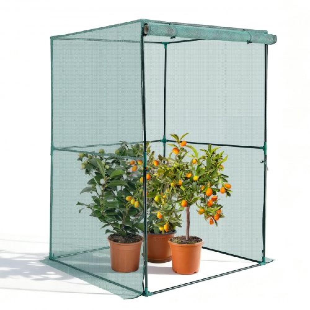 VEVOR Crop Cage, 1,2 x 1,2 x 1,8 m Σκηνή φυτοπροστασίας με πόρτα με φερμουάρ, ψηλό κλουβί καλλιέργειας ανθεκτικό στον άνεμο, εύκολο στην εγκατάσταση, υπαίθριο υπερυψωμένο κάλυμμα κρεβατιού, δίχτυ ντομάτας για γκαζόν βεράντας κήπου