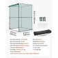VEVOR Crop Cage, 1,2 x 1,2 x 1,8 m Σκηνή φυτοπροστασίας με πόρτα με φερμουάρ, ψηλό κλουβί καλλιέργειας ανθεκτικό στον άνεμο, εύκολο στην εγκατάσταση, υπαίθριο υπερυψωμένο κάλυμμα κρεβατιού, δίχτυ ντομάτας για γκαζόν βεράντας κήπου