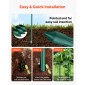 VEVOR Garden Stakes, 15 Pack, 1705 mm, Μεταλλικοί πάσσαλοι ντομάτας με πλαστική επικάλυψη, Garden Sticks για υποστήριξη φυτών, με μυτερό άκρο και αντιολισθητικά εξογκώματα για καλλιέργεια αναρριχώμενων φυτών, λαχανικά εξωτερικού χώρου