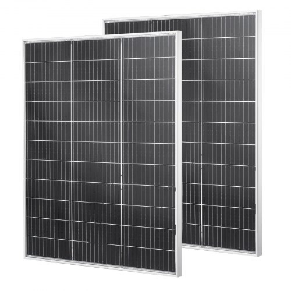VEVOR 2PCS 100W Bifacial Solar Panels, 23% High-Efficiency N-Type Monocrystalline PV Module with MC4 Output & Aluminum Frame, IP67 Waterproof Solar Panel for Car Boat RV Flat Rooftop Off-Grid