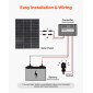 VEVOR 2PCS 100W Bifacial Solar Panels, Μονοκρυσταλλική Μονάδα Φ/Β τύπου N 23% υψηλής απόδοσης με έξοδο MC4 & πλαίσιο αλουμινίου, αδιάβροχο ηλιακό πάνελ IP67 για σκάφος αυτοκινήτου RV Flat Rooftop Off-Grid