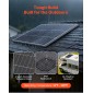 VEVOR 2PCS 100W Bifacial Solar Panels, Μονοκρυσταλλική Μονάδα Φ/Β τύπου N 23% υψηλής απόδοσης με έξοδο MC4 & πλαίσιο αλουμινίου, αδιάβροχο ηλιακό πάνελ IP67 για σκάφος αυτοκινήτου RV Flat Rooftop Off-Grid