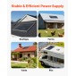 VEVOR 2PCS 100W Bifacial Solar Panels, Μονοκρυσταλλική Μονάδα Φ/Β τύπου N 23% υψηλής απόδοσης με έξοδο MC4 & πλαίσιο αλουμινίου, αδιάβροχο ηλιακό πάνελ IP67 για σκάφος αυτοκινήτου RV Flat Rooftop Off-Grid