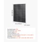 VEVOR 2PCS 100W Bifacial Solar Panels, Μονοκρυσταλλική Μονάδα Φ/Β τύπου N 23% υψηλής απόδοσης με έξοδο MC4 & πλαίσιο αλουμινίου, αδιάβροχο ηλιακό πάνελ IP67 για σκάφος αυτοκινήτου RV Flat Rooftop Off-Grid