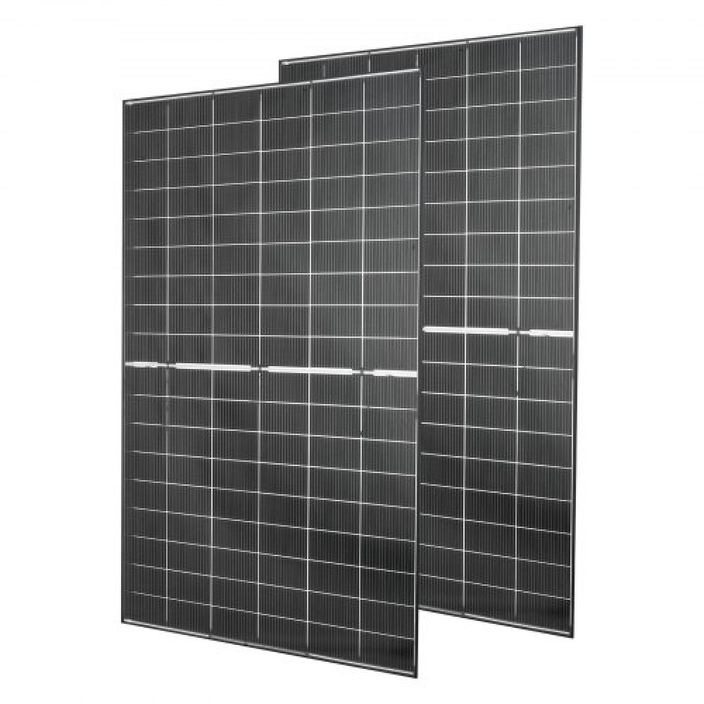 VEVOR 2PCS 400W Bifacial Solar Panels, 16BB N-Type Monocrystalline PV Module 24% Efficiency, IP65 Waterproof Solar Panel with MC4 Output & Aluminum Frame for Car Boat RV Flat Rooftop Off-Grid
