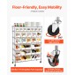 VEVOR 7-Tier Rolling Bin Storage Rack, 26 Organizer Bins, Bin Rack Storage Steel Stere Ralfing System with Rods, Mobile Organizer Tool για Γκαράζ, Αποθήκη, Γραφείο, Εστιατόριο, Τάξη, Κουζίνα