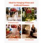VEVOR Wedding Flower Stand, 10PCS 23,62 ιντσών Στάντ λουλουδιών, Floral Stand με Μεταλλικό Laminate, Κυλινδρικό Κυβικό Floral Βάση οθόνης για γάμο, πάρτι, γενέθλια, σπίτι, γαλλικά χρυσά stand