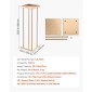 VEVOR Wedding Flower Stand, 10PCS 23,62 ιντσών Στάντ λουλουδιών, Floral Stand με Μεταλλικό Laminate, Κυλινδρικό Κυβικό Floral Βάση οθόνης για γάμο, πάρτι, γενέθλια, σπίτι, γαλλικά χρυσά stand