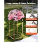 VEVOR Wedding Flower Stand, 10PCS 15,75 ιντσών Στάντ λουλουδιών, Floral Stand με ακρυλικό Laminate, Ορθογώνια φλοράλ θήκη για γάμο, πάρτι, γενέθλια, σπίτι, γαλλικά χρυσά stand