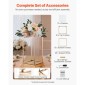VEVOR Wedding Flower Stand, 10PCS 15,75 ιντσών Στάντ λουλουδιών, Floral Stand με ακρυλικό Laminate, Ορθογώνια φλοράλ θήκη για γάμο, πάρτι, γενέθλια, σπίτι, γαλλικά χρυσά stand
