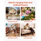 VEVOR Wedding Flower Stand, 10PCS 15,75 ιντσών Στάντ λουλουδιών, Floral Stand με ακρυλικό Laminate, Ορθογώνια φλοράλ θήκη για γάμο, πάρτι, γενέθλια, σπίτι, γαλλικά χρυσά stand