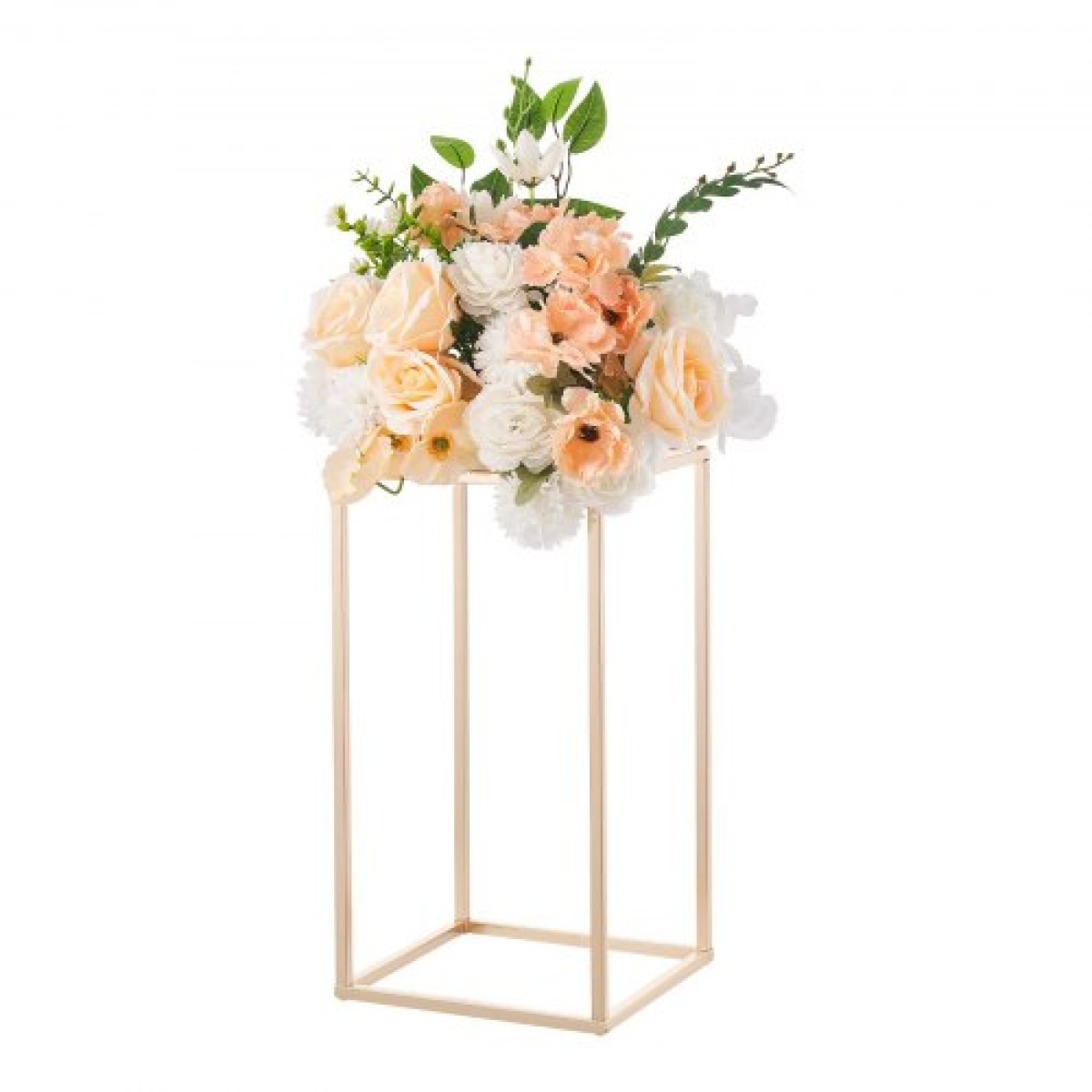 VEVOR Wedding Flower Stand, 10PCS 15,75 ιντσών Στάντ λουλουδιών, Floral Stand με ακρυλικό Laminate, Ορθογώνια φλοράλ θήκη για γάμο, πάρτι, γενέθλια, σπίτι, γαλλικά χρυσά stand