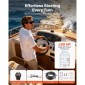 VEVOR Hydraulic Steering Kit, 70kW (90 HP), Marine Boat Hydraulic Steering System, με αντλία πηδαλίου 6,9 MPa/1000 psi, κύλινδρο κλειδώματος διπλής κατεύθυνσης και σωλήνες υψηλής αντοχής 7,32 m, για χρήση σε έναν σταθμό, χρήση ενός κινητήρα