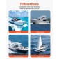 VEVOR Hydraulic Steering Kit, 70kW (90 HP), Marine Boat Hydraulic Steering System, με αντλία πηδαλίου 6,9 MPa/1000 psi, κύλινδρο κλειδώματος διπλής κατεύθυνσης και σωλήνες υψηλής αντοχής 7,32 m, για χρήση σε έναν σταθμό, χρήση ενός κινητήρα