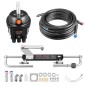 VEVOR Hydraulic Steering Kit, 70kW (90 HP), Marine Boat Hydraulic Steering System, με αντλία πηδαλίου 6,9 MPa/1000 psi, κύλινδρο κλειδώματος διπλής κατεύθυνσης και σωλήνες υψηλής αντοχής 7,32 m, για χρήση σε έναν σταθμό, χρήση ενός κινητήρα