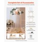 VEVOR Wedding Flower Stand, 10PCS 23,62 ιντσών Stand λουλουδιών, Floral Stand με ακρυλικό Laminate, Ορθογώνιο Floral ράφι για γάμο, πάρτι, γενέθλια, σπίτι, γαλλικά χρυσά stand