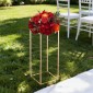 VEVOR Wedding Flower Stand, 10PCS 23,62 ιντσών Stand λουλουδιών, Floral Stand με ακρυλικό Laminate, Ορθογώνιο Floral ράφι για γάμο, πάρτι, γενέθλια, σπίτι, γαλλικά χρυσά stand