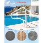 Κιγκλίδωμα πισίνας VEVOR, 137,1 x 81,3 cm Κουπαστή πισίνας, 100 kg Χωρητικότητα φορτίου βαρέως τύπου από ανοξείδωτο ατσάλι, κουπαστή κολύμβησης, απρόσκοπτη συγκόλληση, εσοχή ή βάση στήριξης, για δίπλα στην πισίνα, θαλάσσια πάρκα, κέντρα σπα
