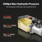 VEVOR 6 L Hydraulic Power Unit, Single Acting Dump Trailer Pump, 22 MPa Max Relief Pressure & 3,4 L/min Rate, DC 12V Hydraulic Pump with Metal Reservoir for Dump Trailer Car Lifting, Μαύρο