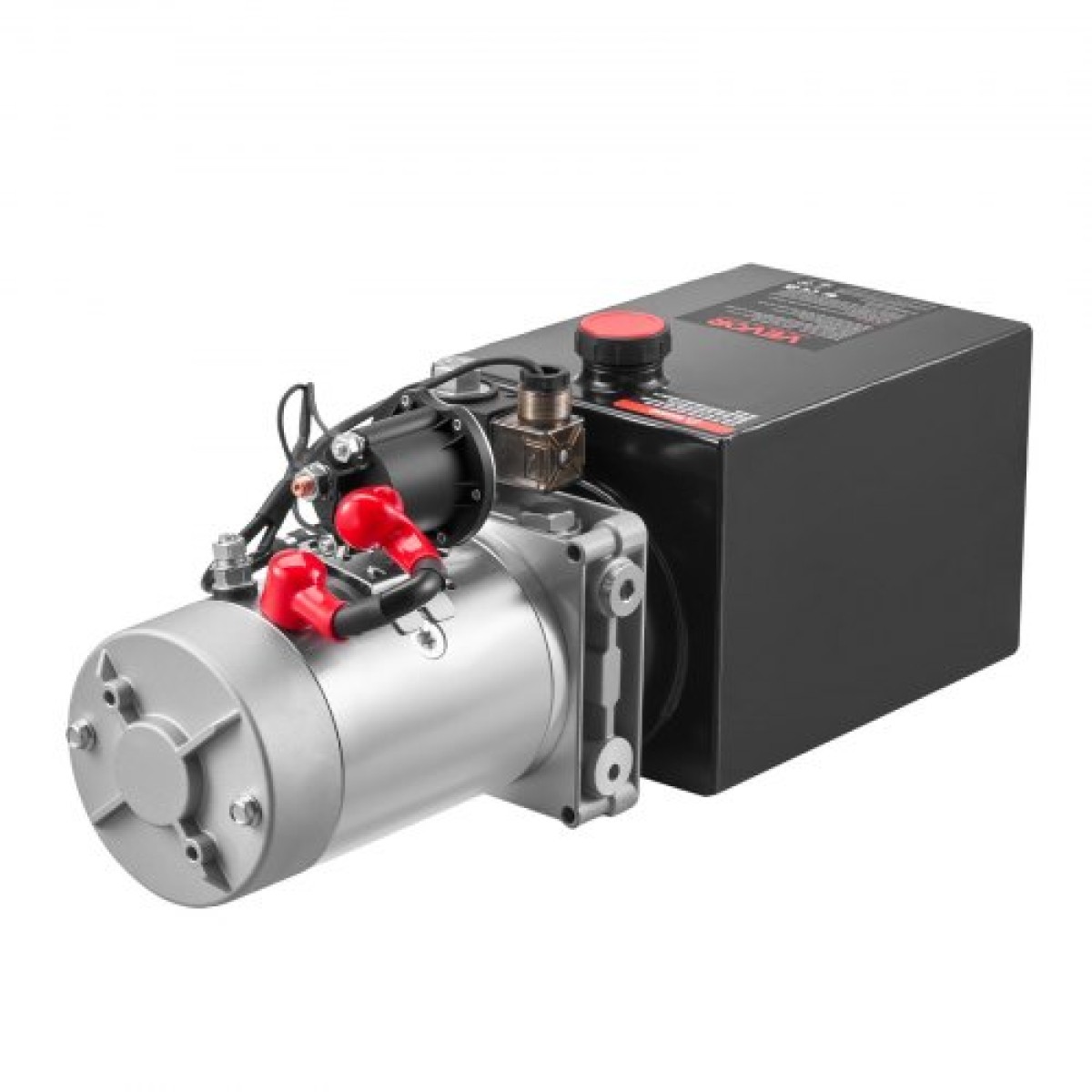 VEVOR 6 L Hydraulic Power Unit, Single Acting Dump Trailer Pump, 22 MPa Max Relief Pressure & 3,4 L/min Rate, DC 12V Hydraulic Pump with Metal Reservoir for Dump Trailer Car Lifting, Μαύρο