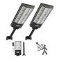 VEVOR 8000W Solar Street Lights Outdoor, 450000LM, Επαγγελματικός Χώρος Στάθμευσης Φώτα Dusk to Dawn, LED Flood Security Lamp with Motion Sensor, IP67 Waterproof Outdoor Light, for Driveway Yard, 2 Pack