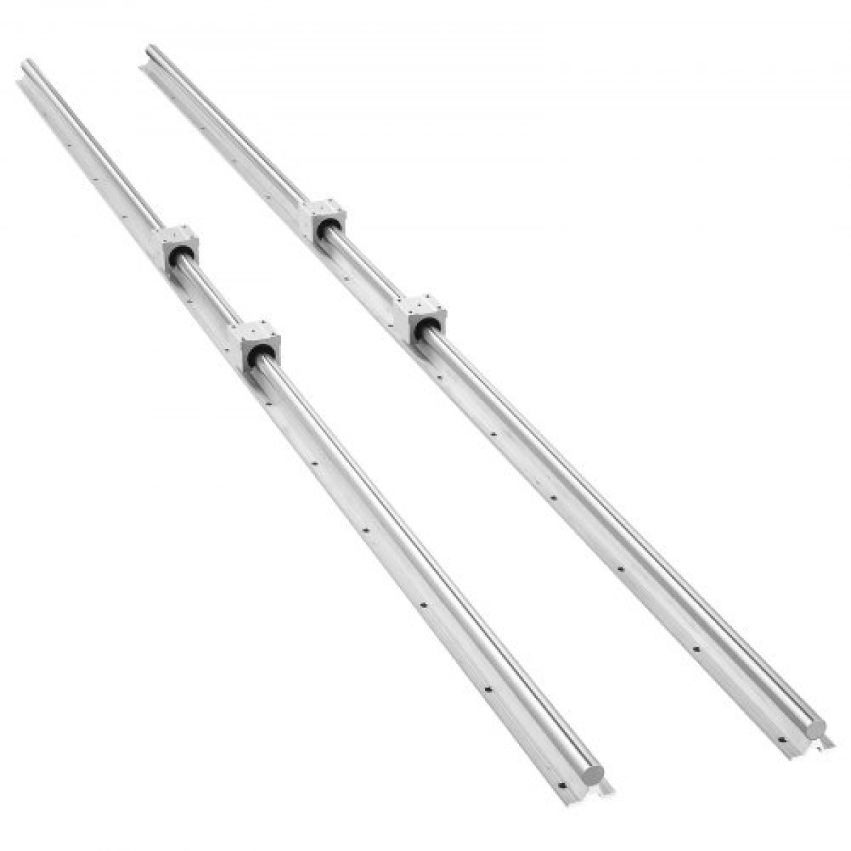 VEVOR Linear Rail Kit, SBR20, 2Pcs 2000 mm (78,74 ίντσες) Ράγες οδηγών γραμμικής κίνησης και μπλοκ ρουλεμάν 4 τμχ, Πλήρως υποστηριζόμενος άξονας, για κοπή, λείανση, φρέζα, μηχανήματα διάτρησης και άλλα