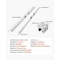 VEVOR Linear Rail Kit, SBR20, 2Pcs 2000 mm (78,74 ίντσες) Ράγες οδηγών γραμμικής κίνησης και μπλοκ ρουλεμάν 4 τμχ, Πλήρως υποστηριζόμενος άξονας, για κοπή, λείανση, φρέζα, μηχανήματα διάτρησης και άλλα