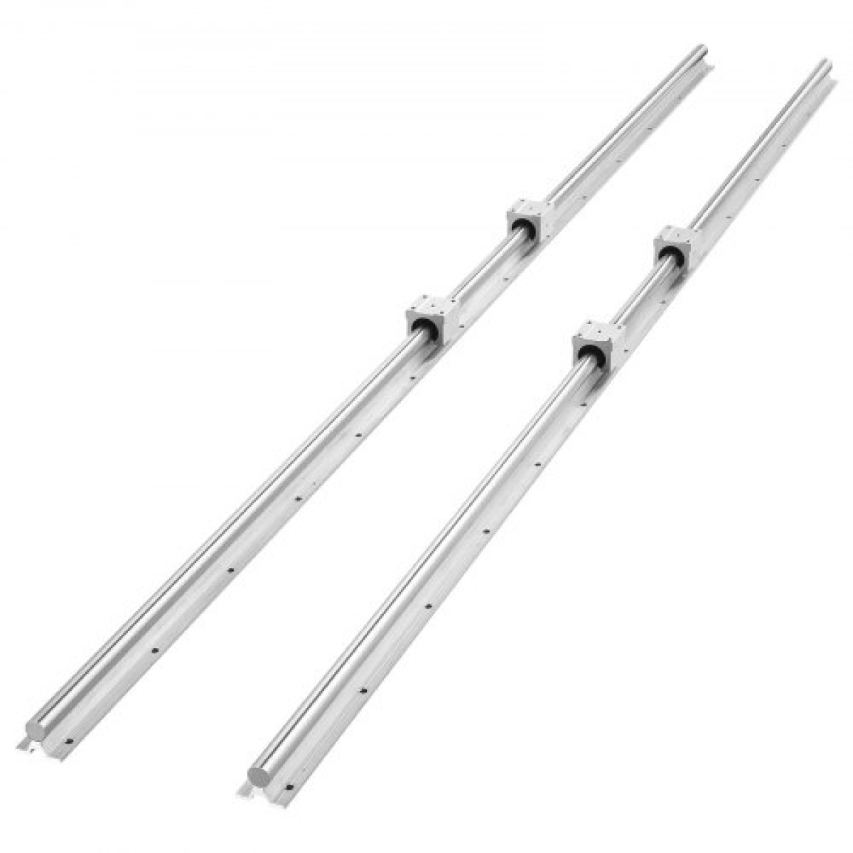 VEVOR Linear Rail Kit, SBR20, 2Pcs 2000 mm (78,74 ίντσες) Ράγες οδηγών γραμμικής κίνησης και μπλοκ ρουλεμάν 4 τμχ, Πλήρως υποστηριζόμενος άξονας, για κοπή, λείανση, φρέζα, μηχανήματα διάτρησης και άλλα