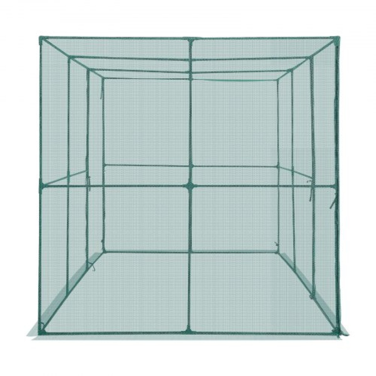 VEVOR Crop Cage, 2,9 x 1,94 x 1,94 m Σκηνή φυτοπροστασίας με πόρτα με φερμουάρ, ψηλό κλωβό καλλιέργειας ανθεκτικό στον άνεμο, εύκολο στην εγκατάσταση, υπαίθριο υπερυψωμένο κάλυμμα κρεβατιού, δίχτυ ντομάτας για γκαζόν βεράντας κήπου